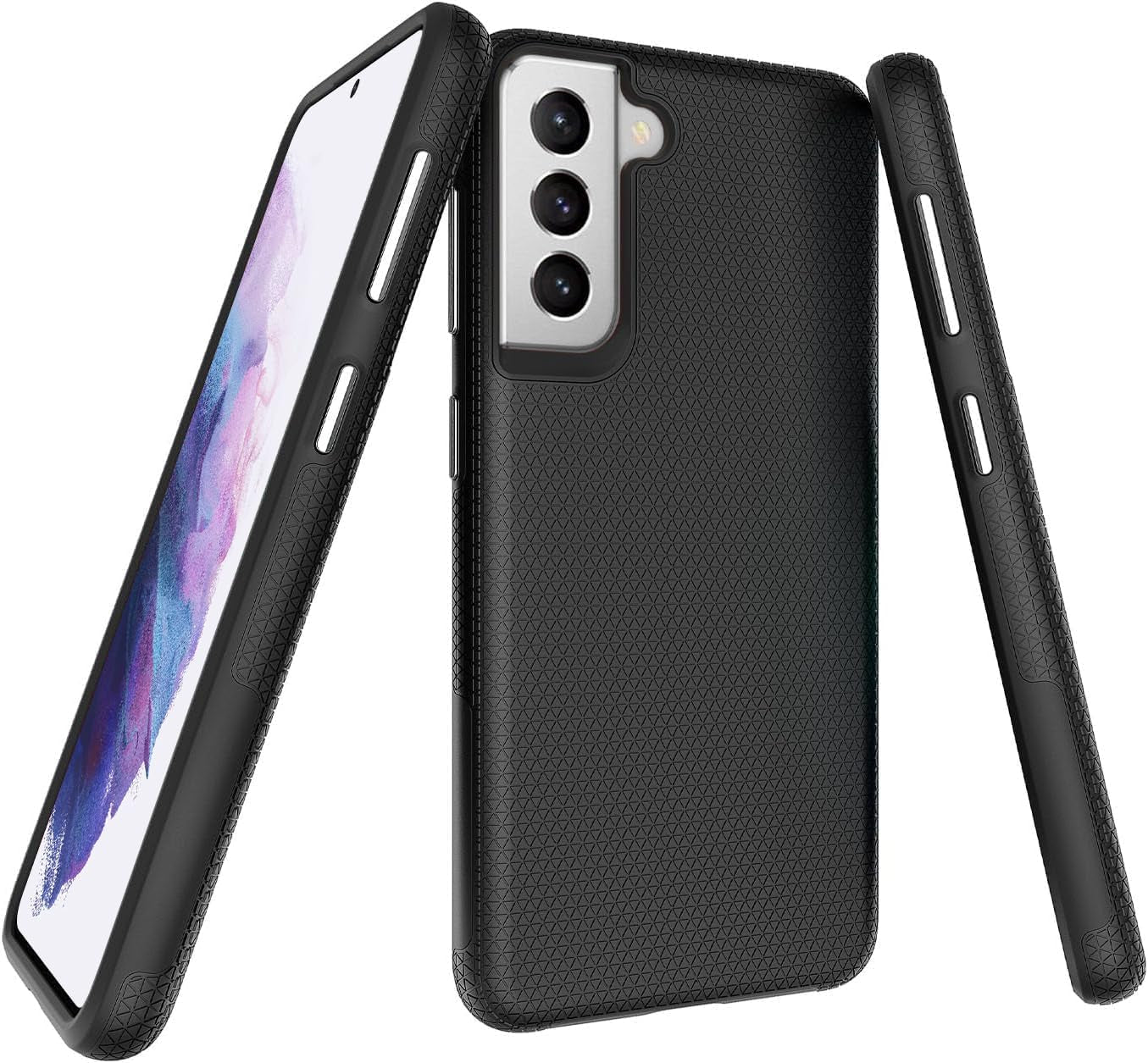 Galaxy S21 Case Crystal Clear Shockproof Bumper Protective Cell Phone Cover for Samsung Galaxy S21 5G Hybrid Design Hard PC Back with Flexible TPU Frame Slim Fit Skin for Men Women Boy Girl 4 Corners  KIOMY A-Dual Layer For Samsung Galaxy S21 