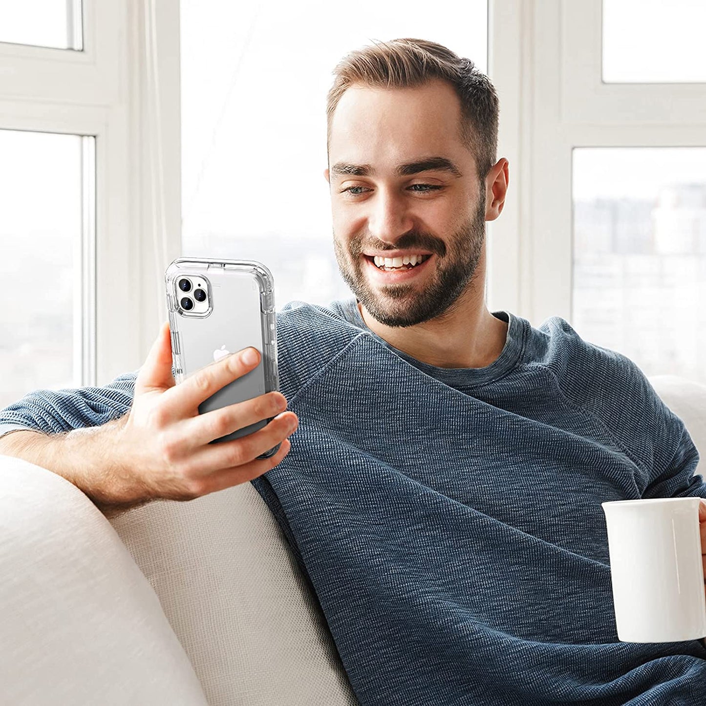 Oribox for Iphone 14 Case for Iphone 13 Case, Heavy Duty Shockproof Anti-Fall Clear Case  ORIbox   