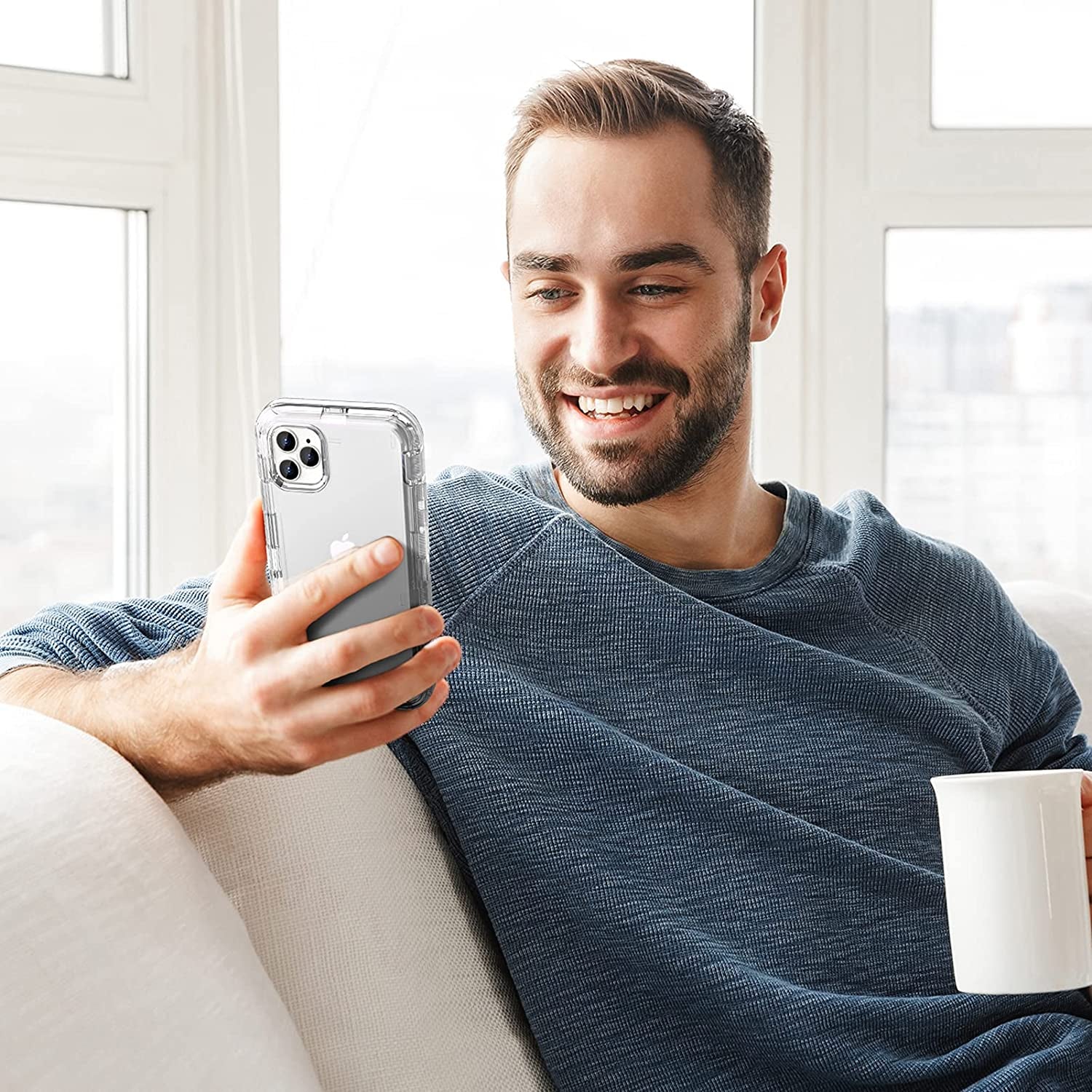 Oribox for Iphone 14 Case for Iphone 13 Case, Heavy Duty Shockproof Anti-Fall Clear Case  ORIbox   