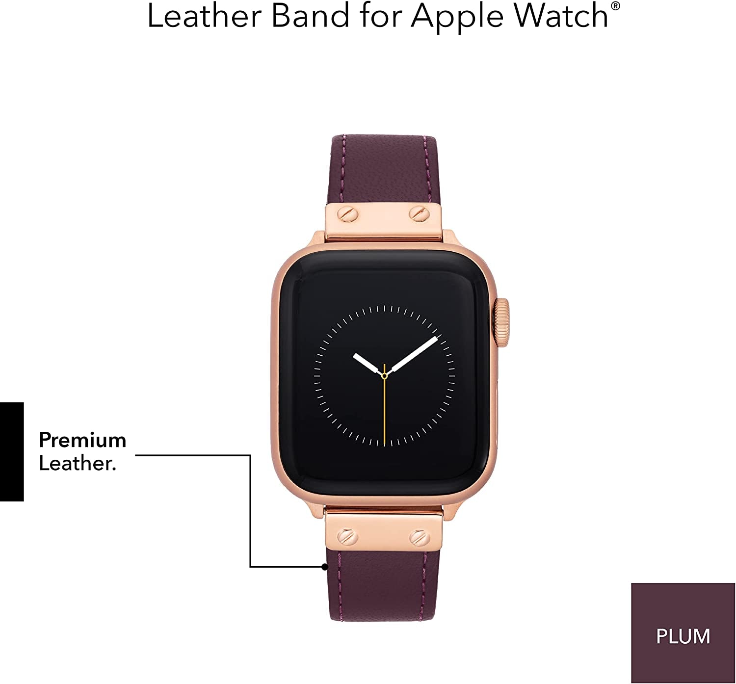 Anne Klein Leather Fashion Band for Apple Watch Secure, Adjustable, Apple Watch Band Replacement, Fits Most Wrists  Anne Klein   