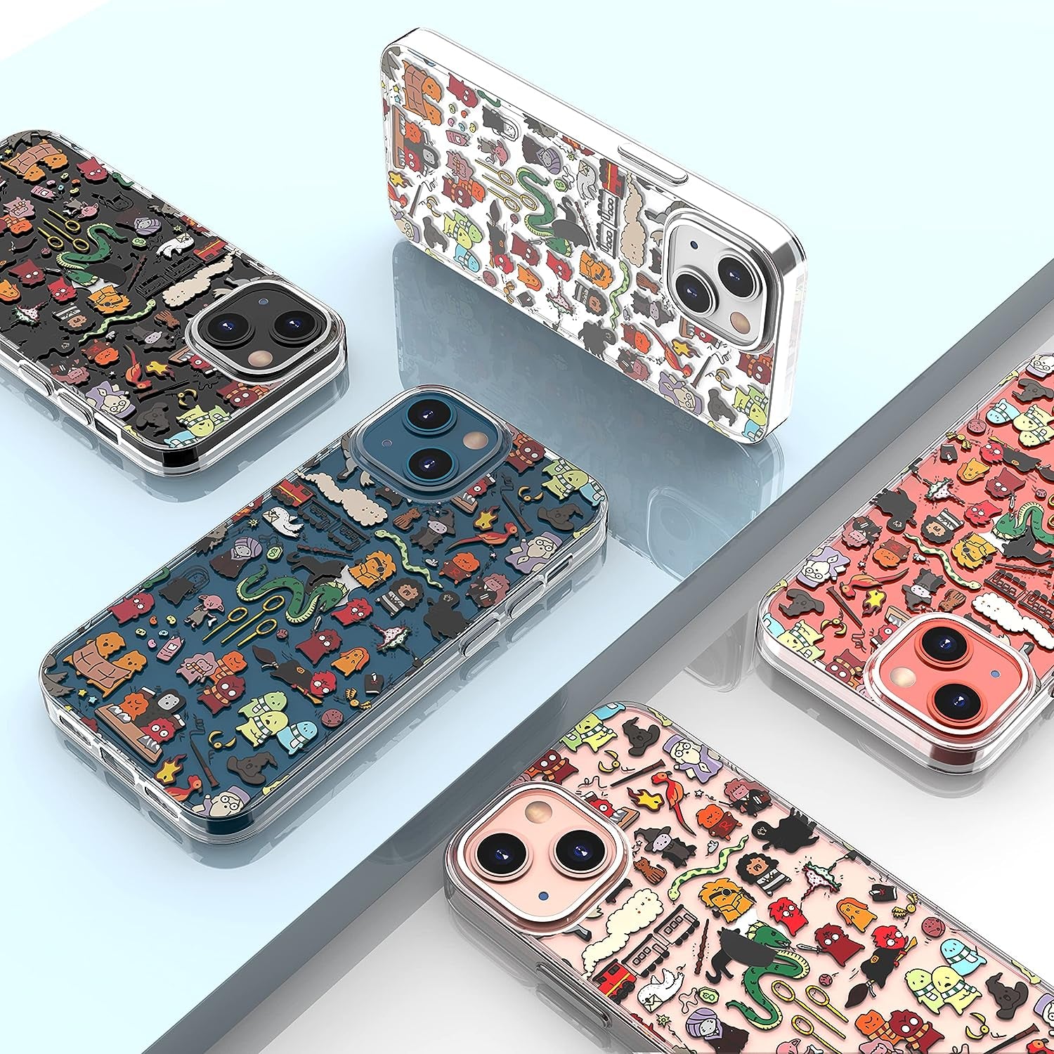 ZQWY Designed for Iphone 13 Case 6.1 Inch, with Tempered Glass Screen Protector + Camera Lens Protector Clear with Design Protective Aesthetic Women Girl Phone Cover (Harry Potter)  ZQWY   