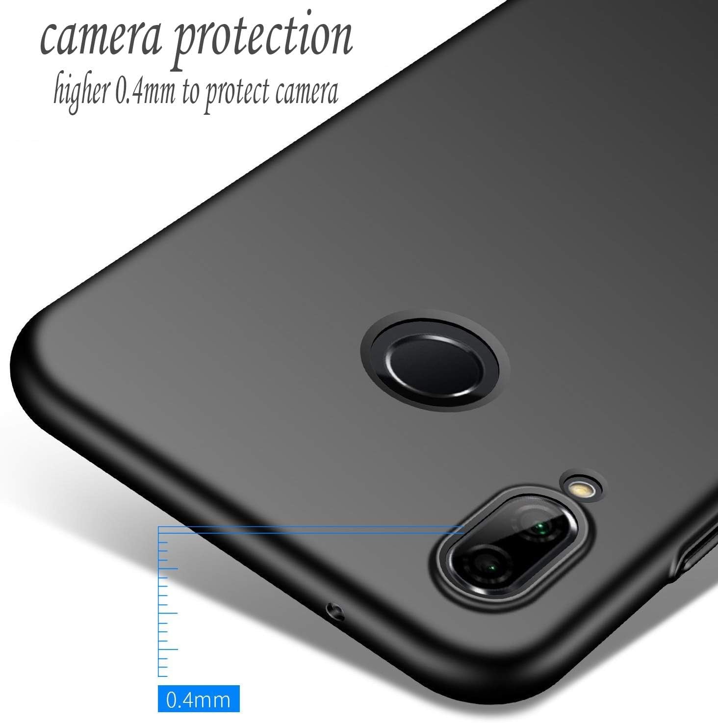 Winpromise Phone Case for Huawei P20 Lite Case [Anti-Scratch] [Durable Premium Plastic] [Ultra Thin] [Silky Feel] Slim Protective Hard Cover for Huawei P20 Lite (Black)  Winpromise   