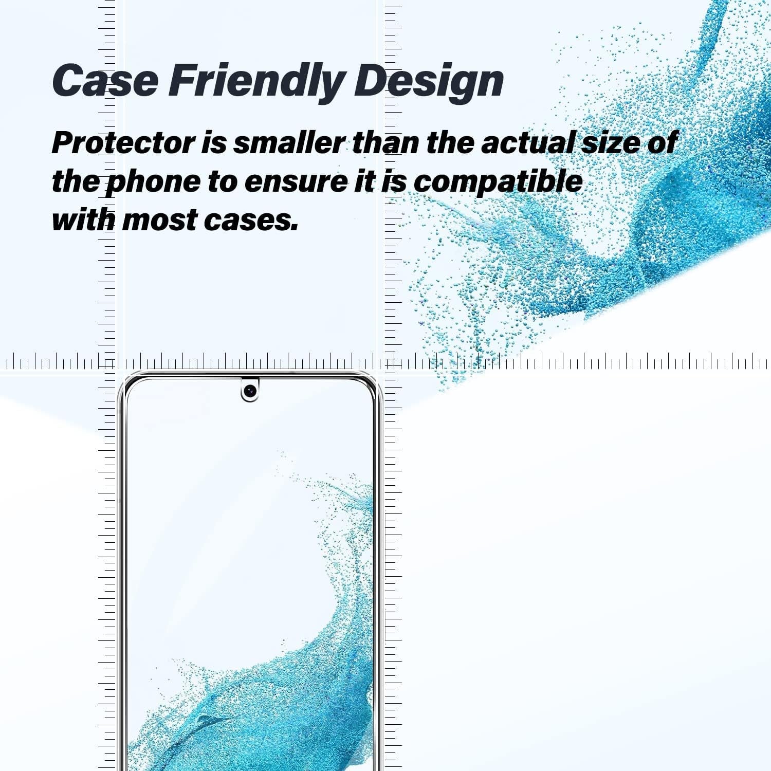 Galaxy S22 plus Tempered Glass Screen Protector + Camera Lens Protector [ 2 + 2 Pack ][Case Friendly][Anti-Scratch][Ultrasonic Fingerprint Unlock] Clear HD Protective Film for Samsung Galaxy S22 Plus  BIGFACE   