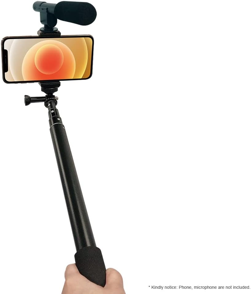 King Best Selfie Stick Tripod Kit with Hot Shoe Phone Clip, Vlog Kits for Smartphone, Portable Handle Vlog Tripod, Cell Phone Accessories  KINGB EST   