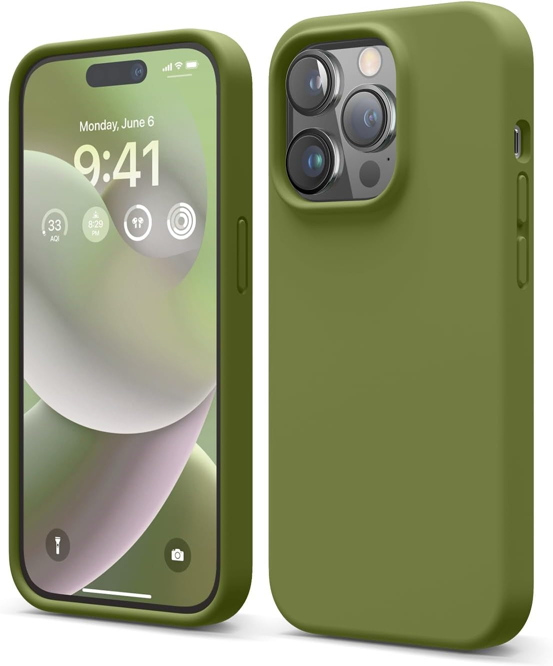 Elago Compatible with Iphone 14 Pro Case, Liquid Silicone Case, Full Body Protective Cover, Shockproof, Slim Phone Case, Anti-Scratch Soft Microfiber Lining, 6.1 Inch (Burgundy)  elago Cedar Green  