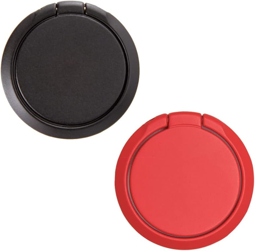 Cell Phone Ring Holder for Hand, Phone Back Ring Grip for Finger and Case (Black)  SUNURS Black + Red  