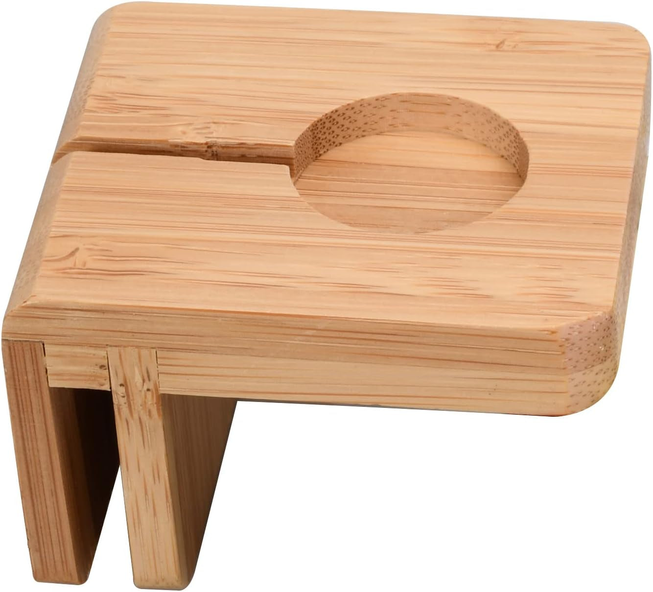 Mobilevision Wood Multi Device Organizer Stand and Charging Station for Smartphones, Tablets, and Laptops Includes 5-USB Hub Charger Combo  MobileVision Apple Watch Adapter Only  