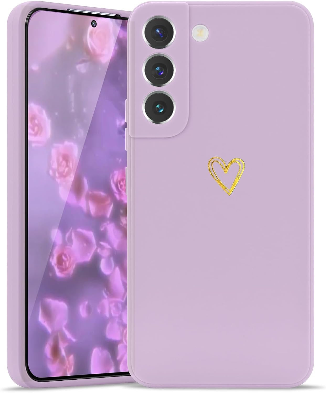 Wirvyuer for Samsung Galaxy S22 Case Cute Slim Shockproof Phone Case with Wireless Charging Support and Protection, Lime Green  Wirvyuer Purple Samsung Galaxy S22 