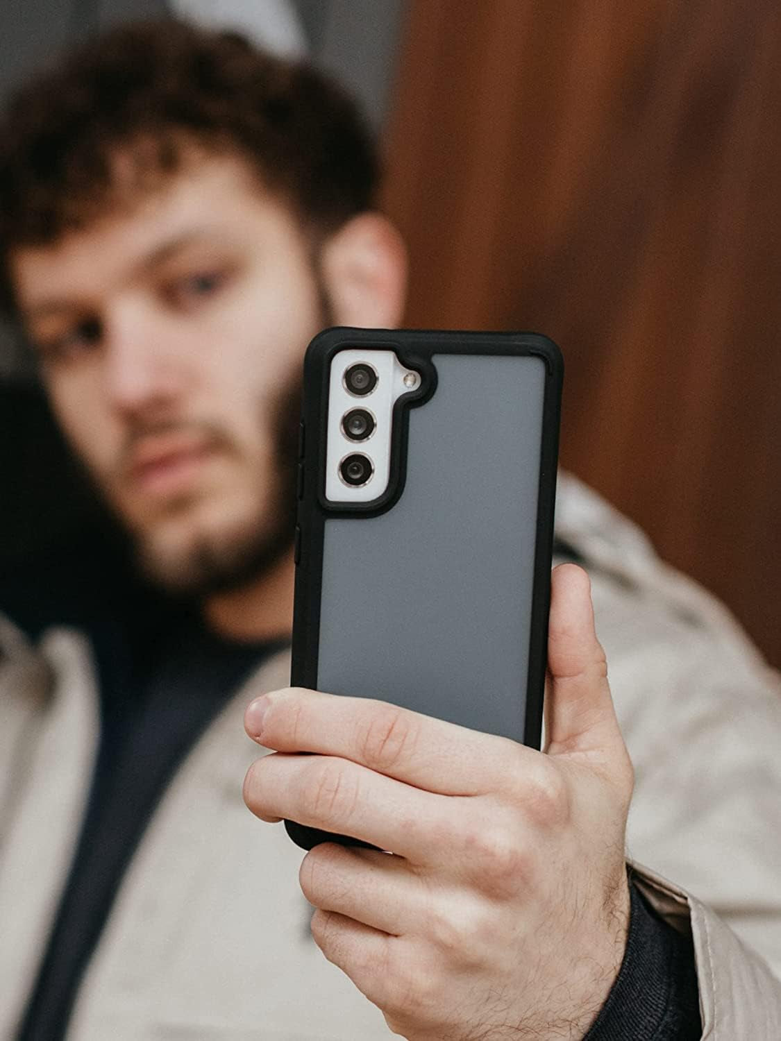 Caseborne Armadillotek S Compatible with Samsung Galaxy S22+Plus 5G Case, [Military Grade Drop Tested] Translucent Matte Hard Back with Soft Edge- Matte Black  CaseBorne   