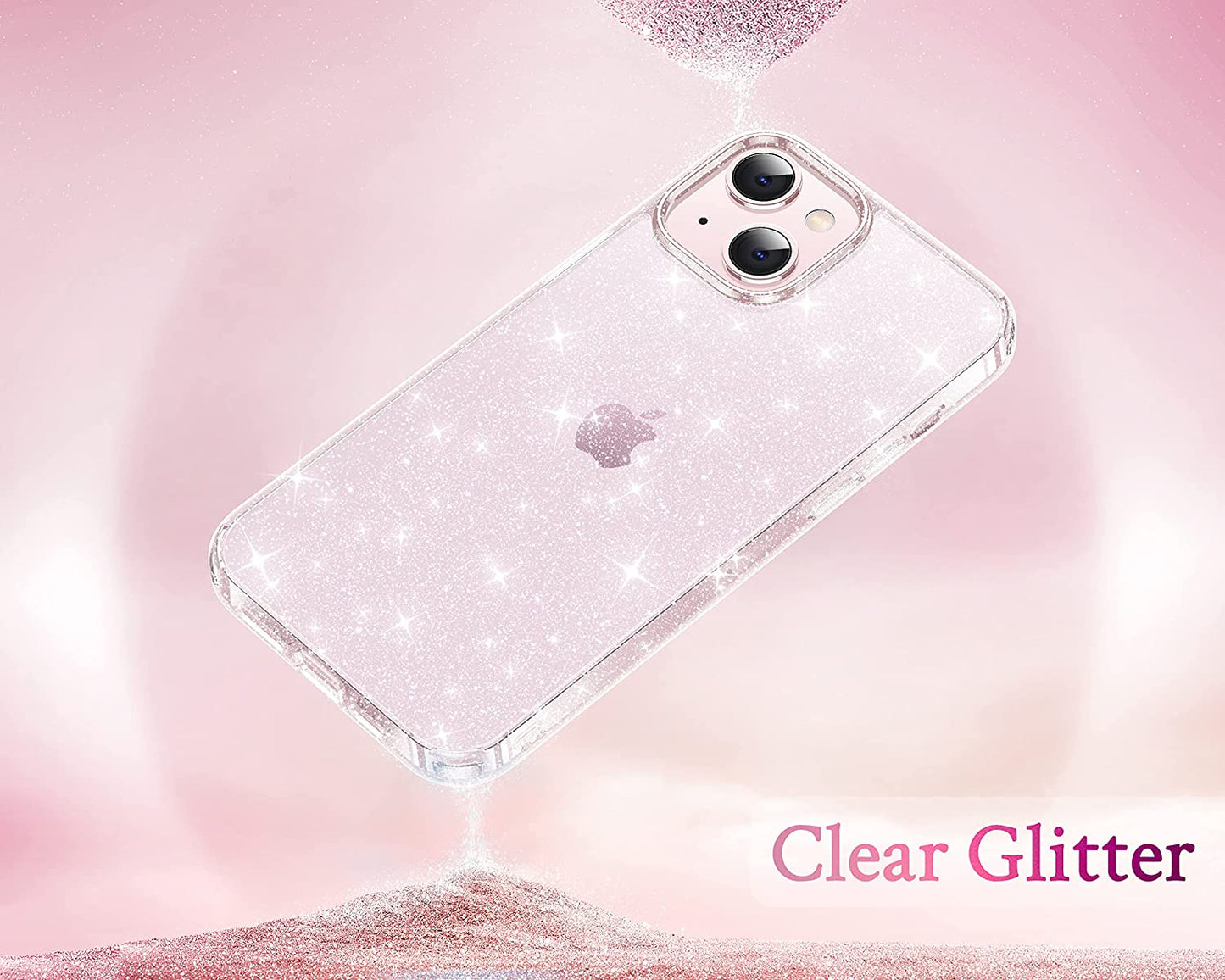 CASEKOO Crystal Clear for Iphone 14 Case & Iphone 13 Case, [Not Yellowing] [Military Grade Drop Protection] Shockproof Protective Phone Case 6.1 Inch 2022 Clear Glitter  CASEKOO   
