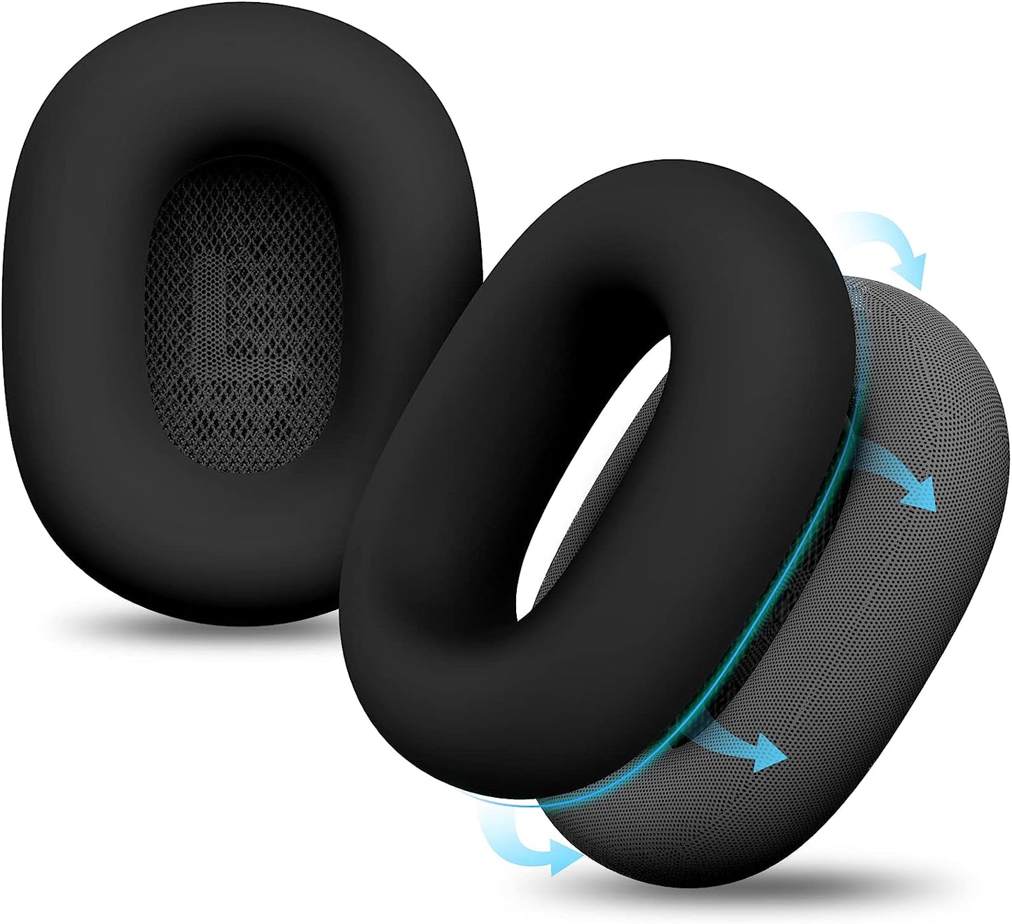 Linsaner Case Compatible for Airpods Max Earpads, Earcup Cover Protector, Silicone Earphone Protective Earpad Cover Accessories for Airpod Max Headphones Ear Pads, White  Linsaner Black  