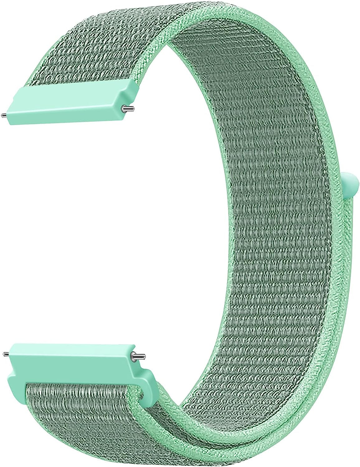 20Mm Quick Release Watch Band Nylon Strap for Samsung Galaxy Watch 5 4 3 40Mm 41Mm 42Mm 44Mm 45Mm 46Mm Nylon Breathable Sport Strap Wristband Replacement Bracelet for Amazfit Bip U Pro/Gts/Gts 2 3 4  DMVEIMAL Light green  