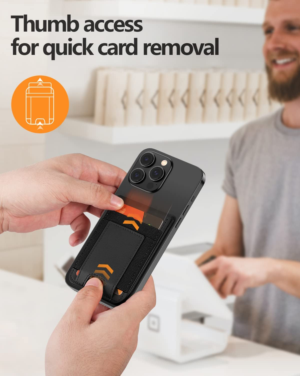 Magnetic Wallet, Magsafe Wallet Adjustable Stand, Magnetic Card Holder, ≥10 Cards, 4 Card Slots, for Iphone 14 Pro Max/14 Plus/14 Pro/14/13/13 Pro/13 Pro Max/12/12 Pro/12 Pro Max, Not for Iphone Mini  Miroddi   