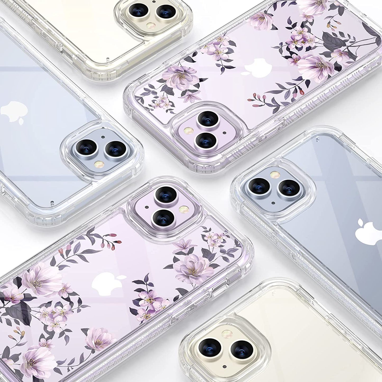 Diaclara Designed for Iphone 14 Case, Full Body Rugged Case with Built-In Touch Sensitive Anti-Scratch Screen Protector, with Camera Lens Protector for Iphone 14 6.1" (Camellia)  Diaclara   