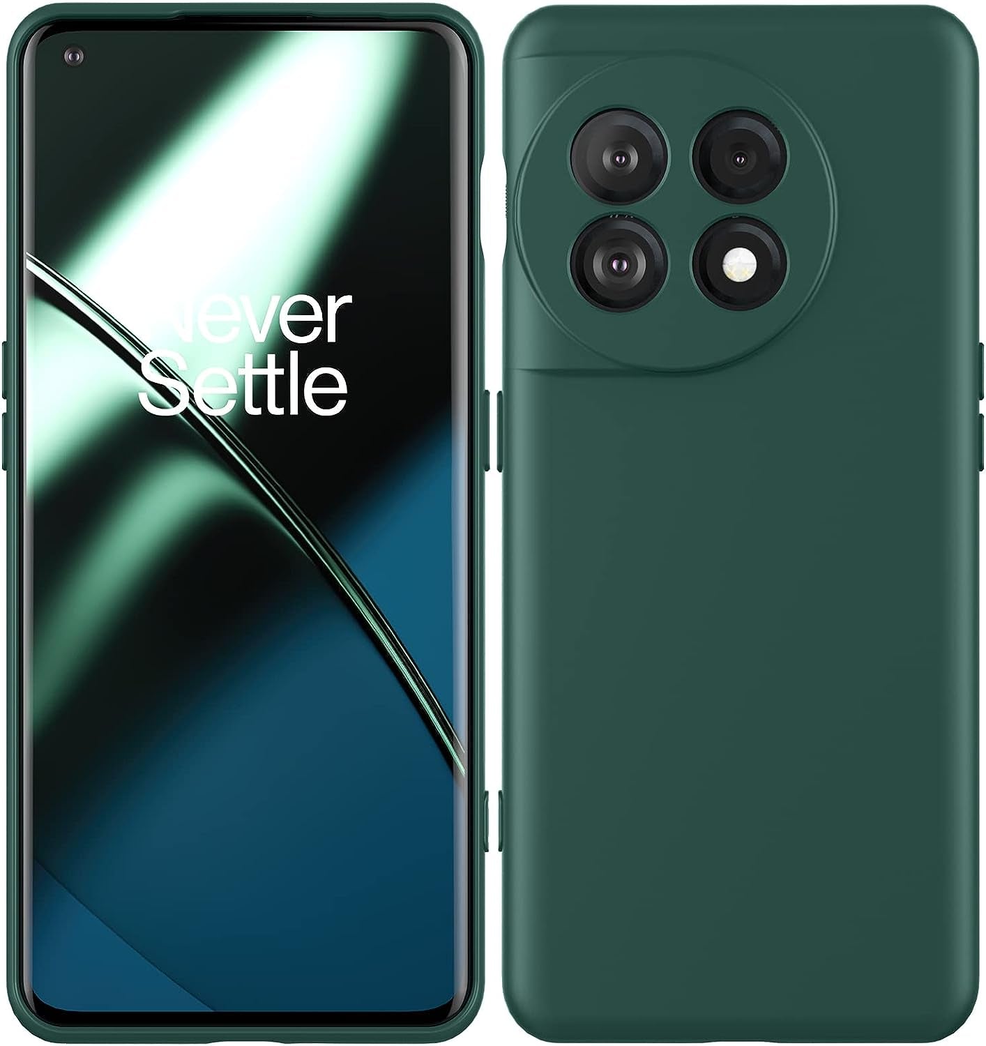 Cresee Case for Oneplus 11 5G, Thin TPU Cover with Camera Protection Soft Interior Slim Phone Case for Oneplus 11 - Green  Cresee   