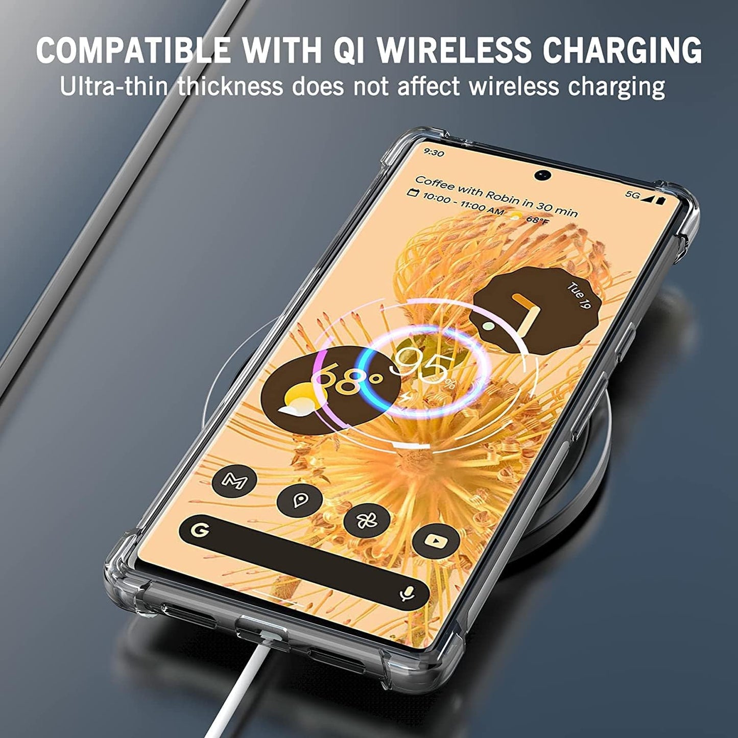 KIOMY Google Pixel 6 5G Case Diamond Clear with Hybrid anti Yellow Design Hard PC Back Shell with TPU Raised Bezel Shockproof Bumper Protective Ultra Transparent Slim Fit and Thin Cell Phone Cover  KIOMY   