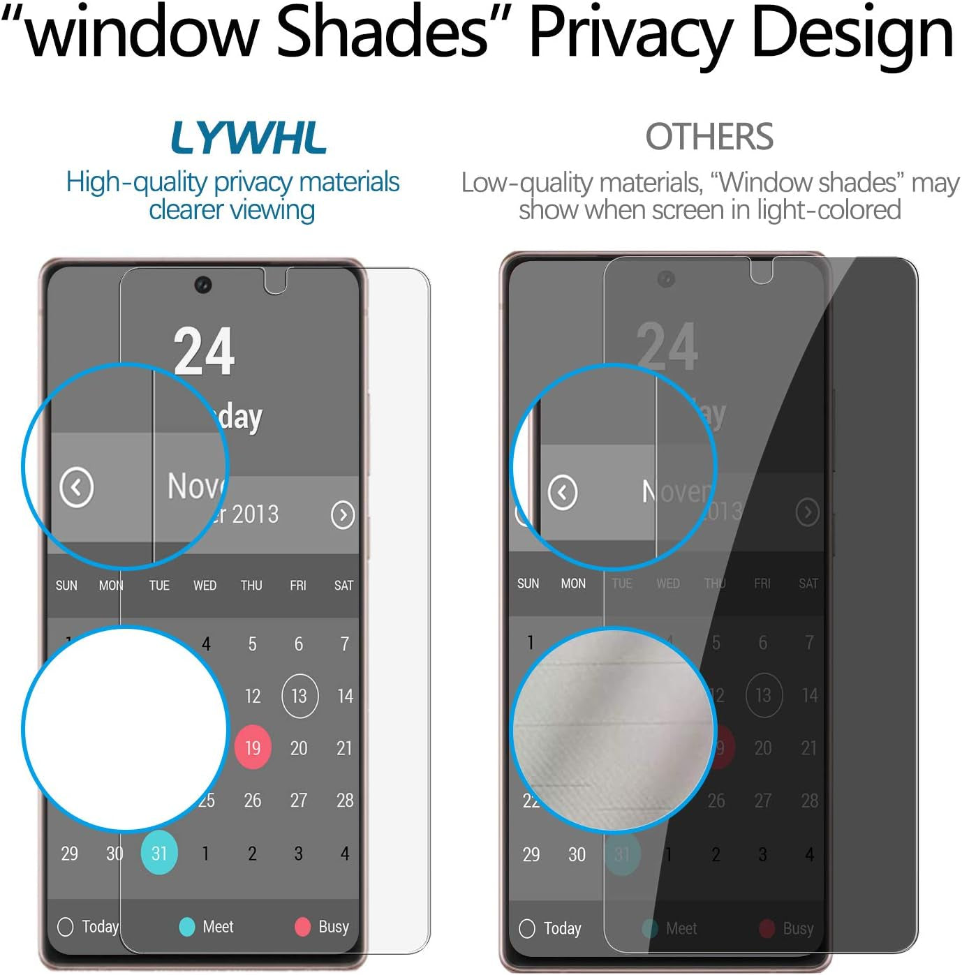 For Samsung Galaxy Note 20 Screen Protector, Galaxy Note 20 Privacy Screen Protector, anti Spy anti Peeping anti Scratch HD Tempered Glass Protective Glass Film Screen Protector for Samsung Galaxy Note 20, Case Friendly, Easy Install (2 Pack - Black)  A Pink Shop   