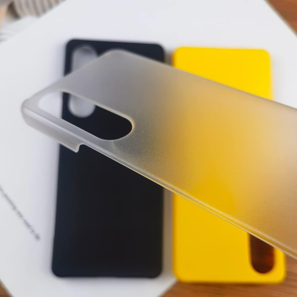 Ultra-Thin Smooth Matte PC Case for Sony Xperia Xp 1 10 V 1V 10V Anti-Fingerprint Hard Protective Back Cover (Transparent,Xperia 1 V)  HANPINYOU   
