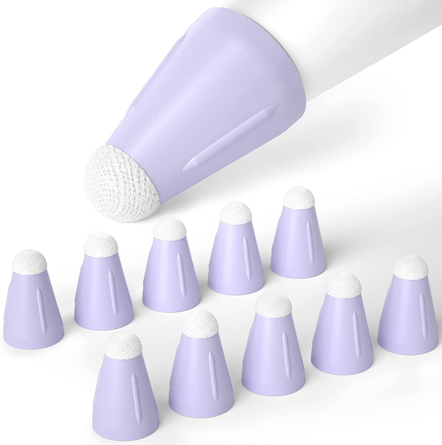 Joosko Compatible with Apple Pencil Tips Cover Case, Silicone Fber Nib Case [10 Pack] , Noiseless Non-Slip Silicone Fiber Nib Cap Case for Apple Pencil 2 Generation /1St Gen. (Lavender Purple)  JOOSKO   