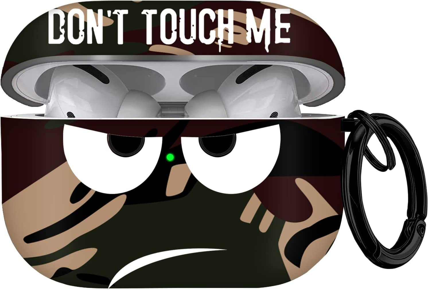 Youtec Airpods Pro Case , Don'T Touch Me Airpods Pro Cover with Keychain Soft Cute Shockproof Cover for Women Men Compatible with Airpods Pro 2019 Charging Case -Black  Youtec brown  