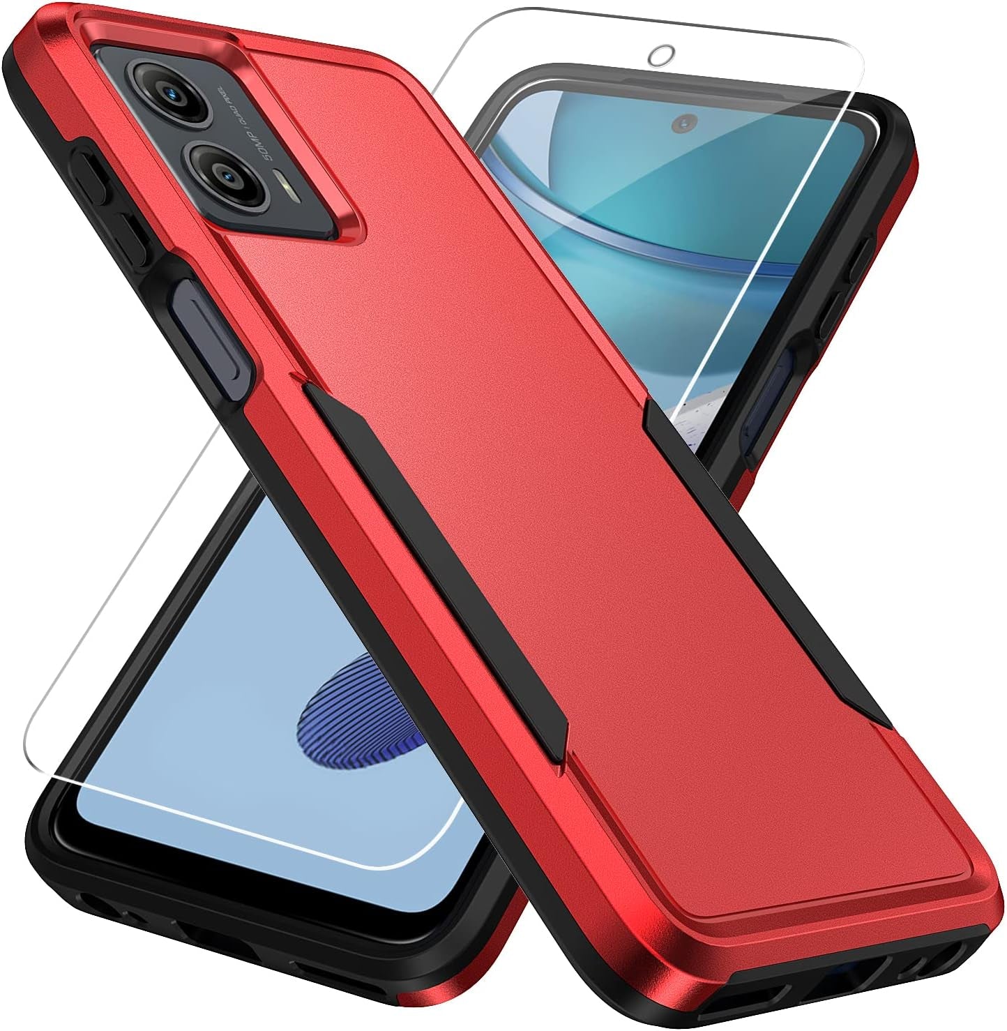 Warsia for Moto G 5G 2023 Case,Motorola G 5G 2023 Case with Screen Protector[Military Grade Drop Tested] Heavy-Duty Tough Rugged Shockproof Protective Case for Motorola Moto G 5G 2023, Green  BOYOSS Red  