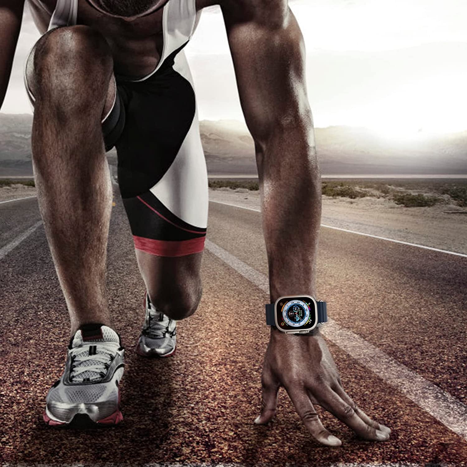 Ocean Sport Band Compatible with Apple Watch Bands 42Mm 44Mm 45Mm 49Mm, Soft Silicone Wristbands Replacement Strap for Iwatch Ultra Series 8 7 6 5 4 3 2 1 SE for Women Men Midnight 42 44 45 49Mm  Rain gold   