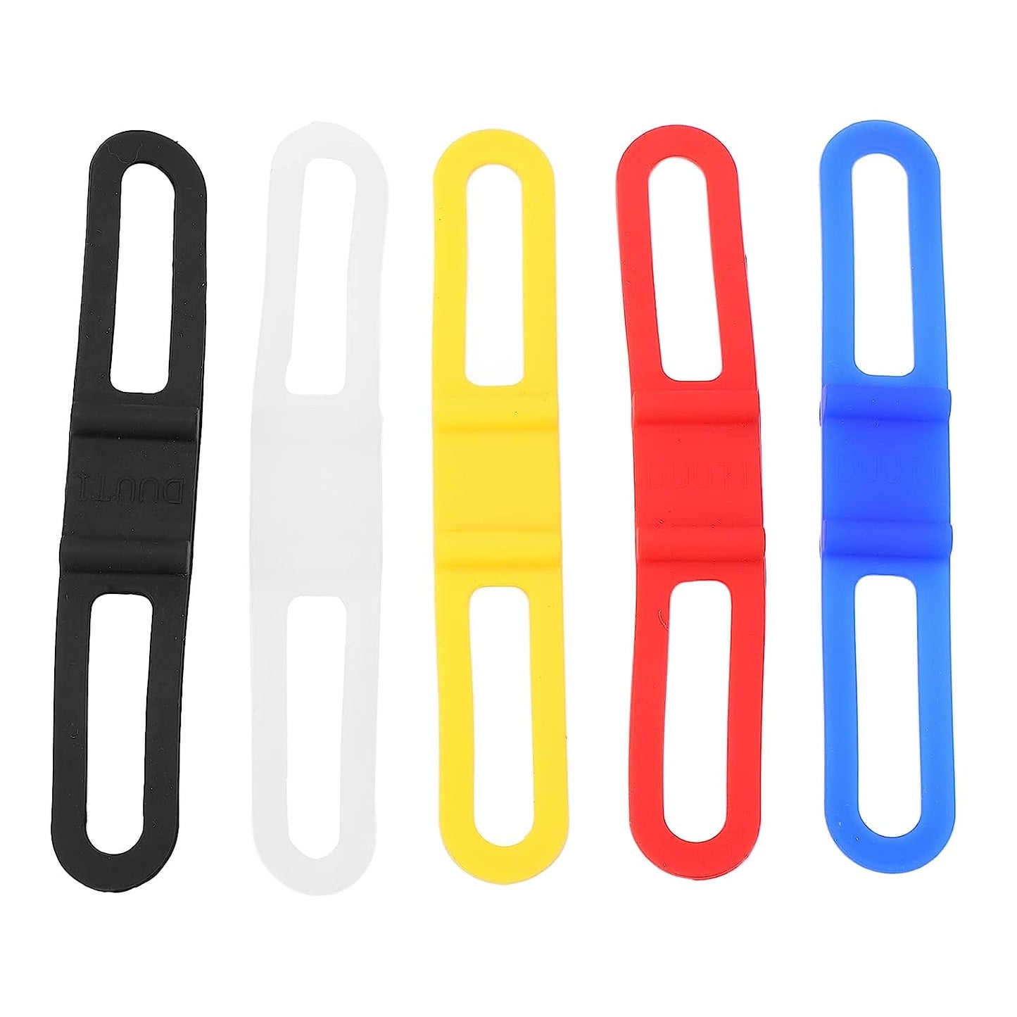 Bike Silicone Band, Bright Color Flashlight Handlebar Mount Band Multi Purpose anti Slip Soft 5Pcs for Folding Bike  Tgoon   
