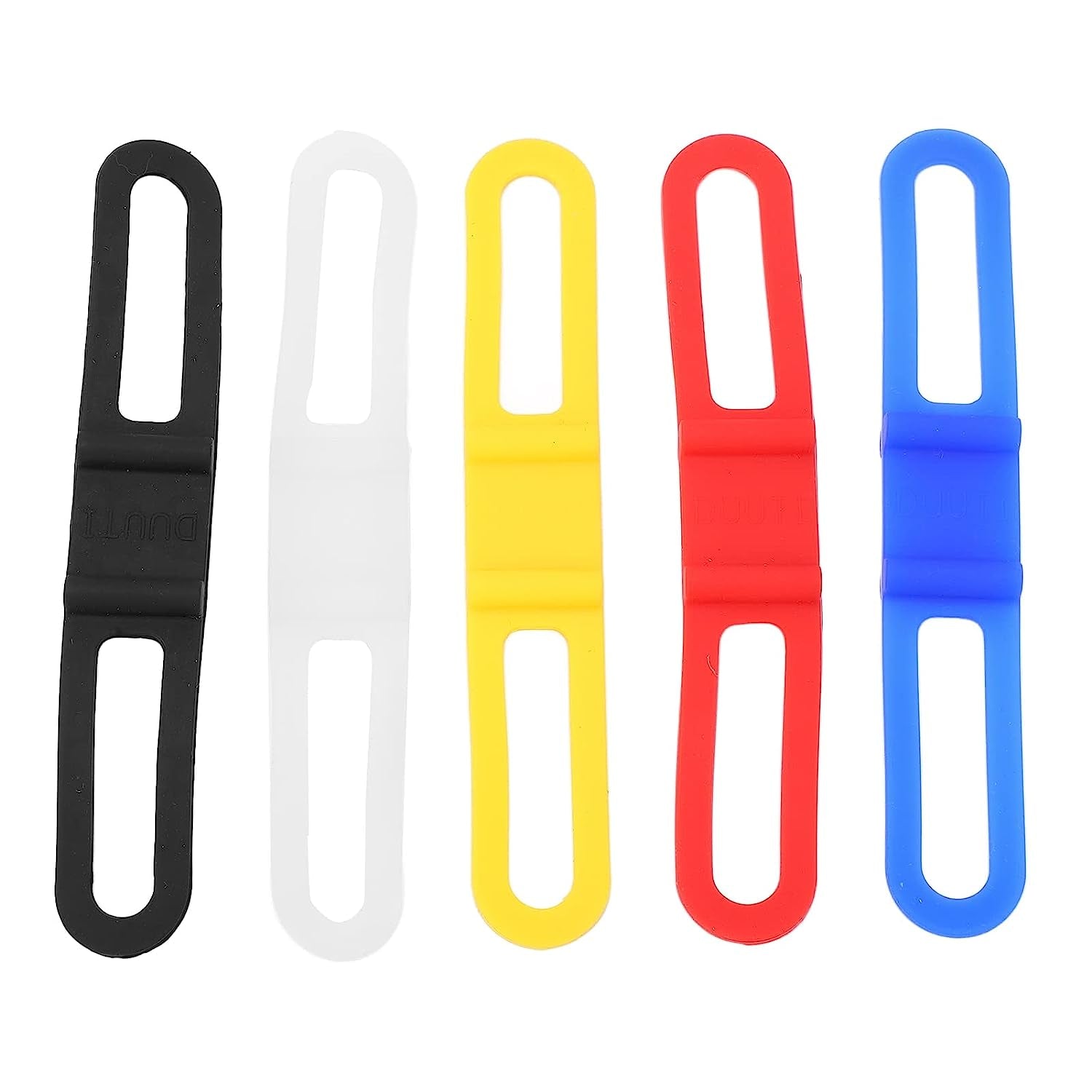 Bike Silicone Band, Bright Color Flashlight Handlebar Mount Band Multi Purpose anti Slip Soft 5Pcs for Folding Bike  Tgoon   