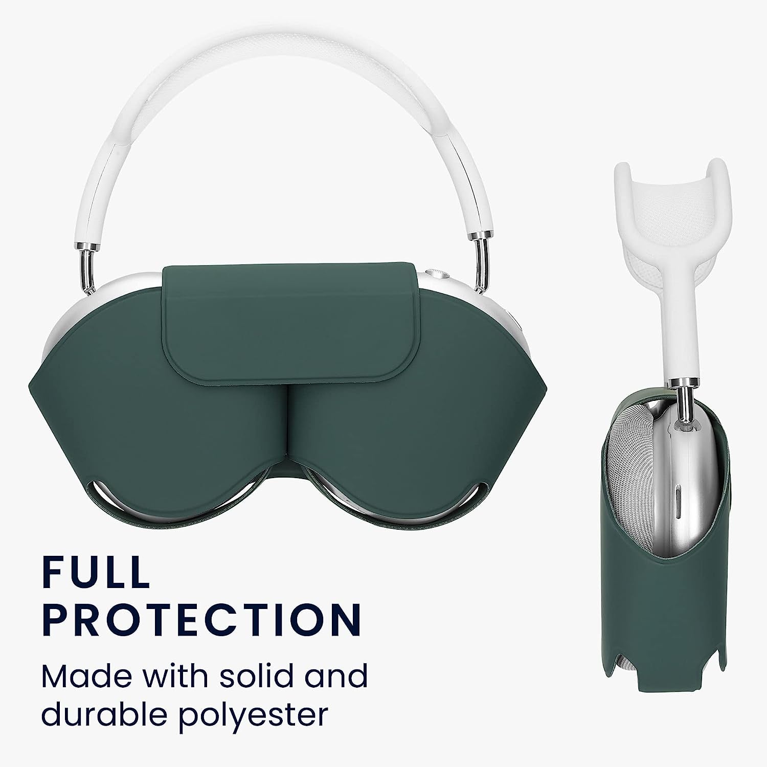 Kwmobile Case Compatible with Apple Airpods Max Case - Polyester Protective Cover for Headphones - Green  KW-Commerce   