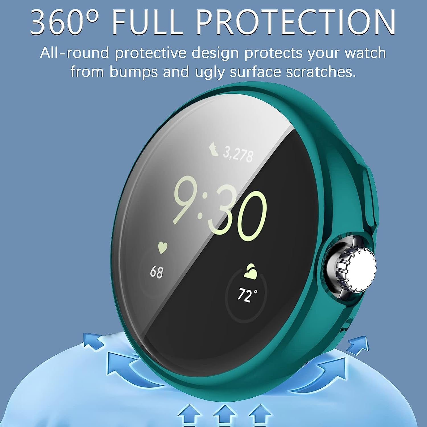 Wugongyan Screen Protector Case Compatible with Google Pixel Watch 2/Pixel Watch Soft TPU Plated Slim Full Protective Cover Accessories for Pixel Watch1/2(6-Pack Brilliant Colors,Pixel Watch1/2)  Wugongyan   