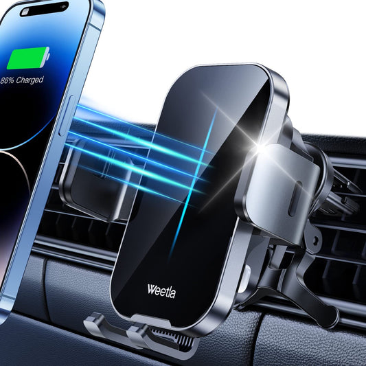 𝟮𝟬𝟮𝟯 𝗡𝗲𝘄 Weetla Wireless Car Charger,Charging Auto-Alignment, Air Vent 360° Adjustable Auto-Clamping Car Phone Holder Mount Wireless Charging for Iphone14/13/12/11/Pro Max/Samsung Galaxy Phone  Shenzhen Caibo Technology Co.,Ltd   