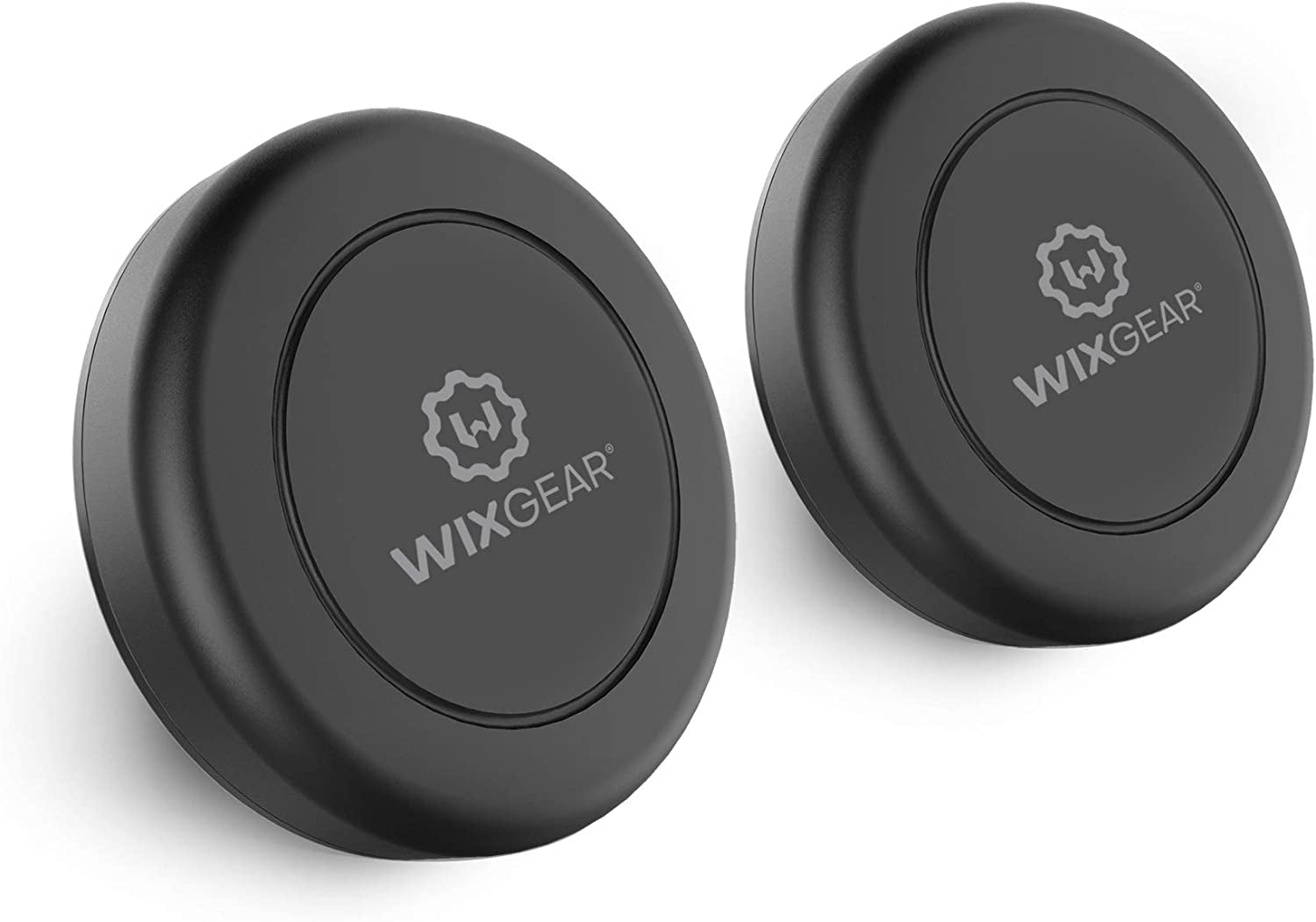 Wixgear Universal Flat Stick on (2 Pack) Dashboard Magnetic Car Mount Holder for Cell Phones and Mini Tablets with Fast Swift-Snap Technology - Extra Slim  WizGear   