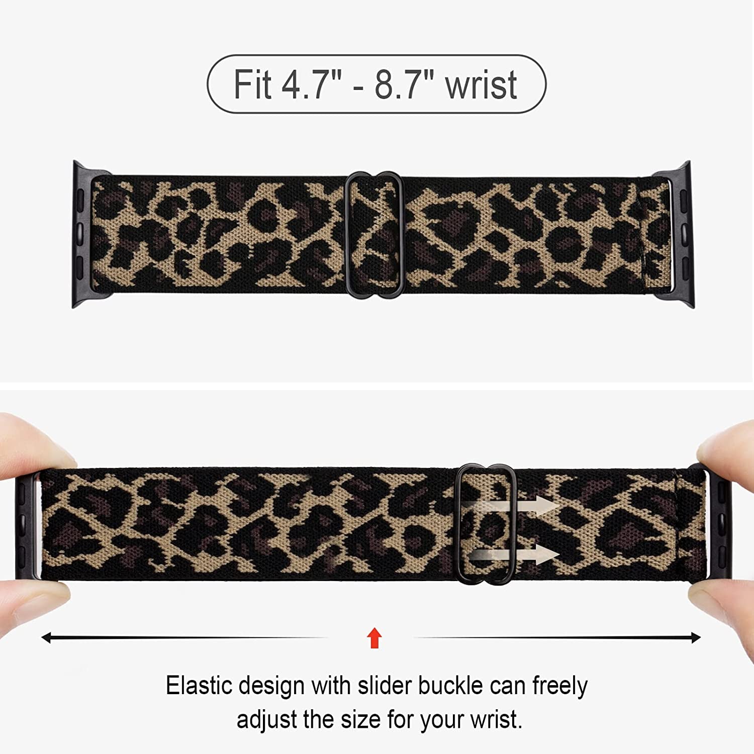 Stretchy Nylon Solo Loop Compatible with Apple Watch Band 38Mm 40Mm 41Mm 42Mm 44Mm 45Mm 49Mm Series 8/7/6/5/4/3/2/1/Se/Ultra  CCnutri   