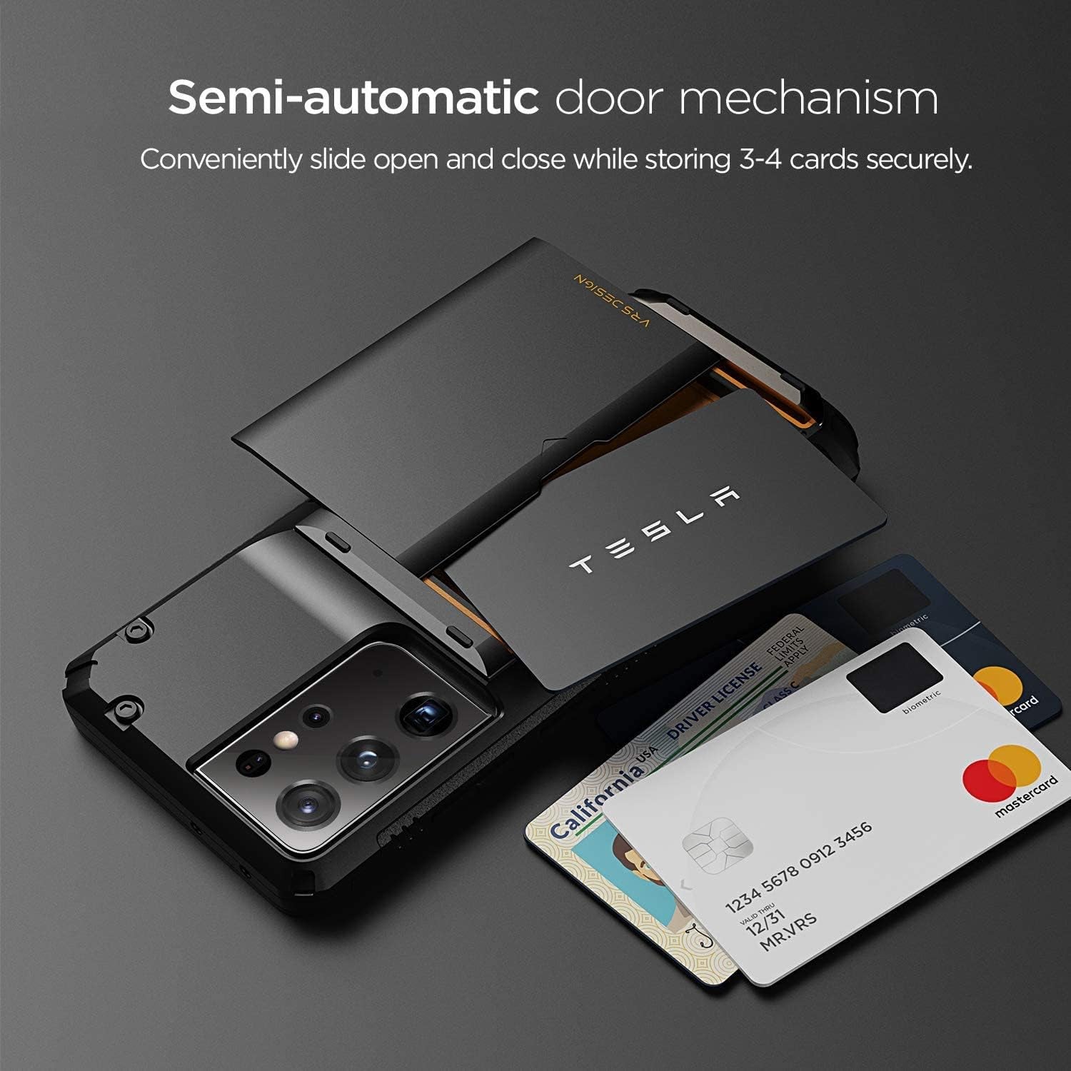 VRS DESIGN Damda Glide Pro Phone Case Compatible with Galaxy S21 Ultra 6.8 Inch (2021) Black  VRS Design   