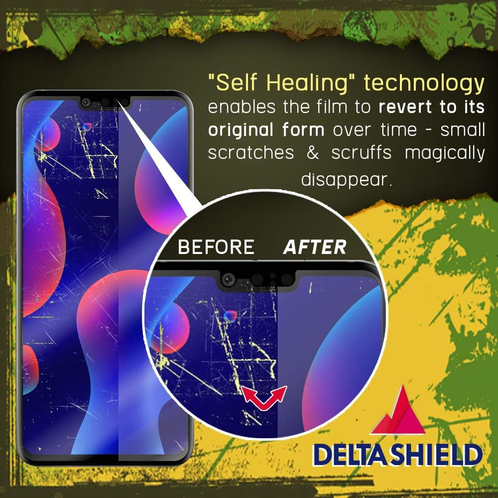 Deltashield Screen Protector for LG G8 Thinq (2-Pack)(Case Compatible Design) Anti-Bubble Military-Grade Clear TPU Film  DeltaShield   