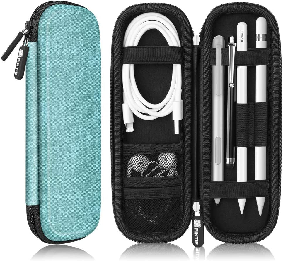Fintie Holder Case for Apple Pencil (1St and 2Nd Generation), PU Leather Protective Carrying Bag Sleeve Compatible with Apple Pen Accessories, USB Cable, Samsung Stylus, Lilac Marble  Fintie Turquoise  