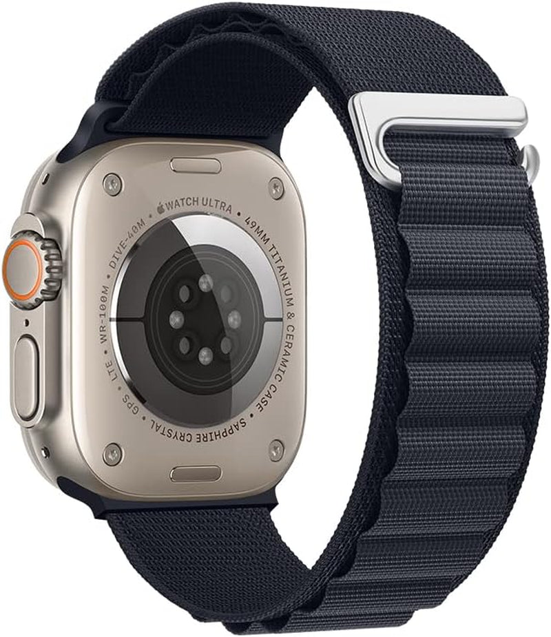 Compatible with Apple Watch Band Series Ultra 8 7 6 5 4 3 2 1 SE 49Mm 45Mm 44Mm 42Mm 41Mm 40Mm 38Mm Women Men Sport Loop Band, Nylon Alpine Loop Replacement for Iwatch Bands  MYYYxqxa Midnight Blue 38mm/ 40mm/ 41mm 