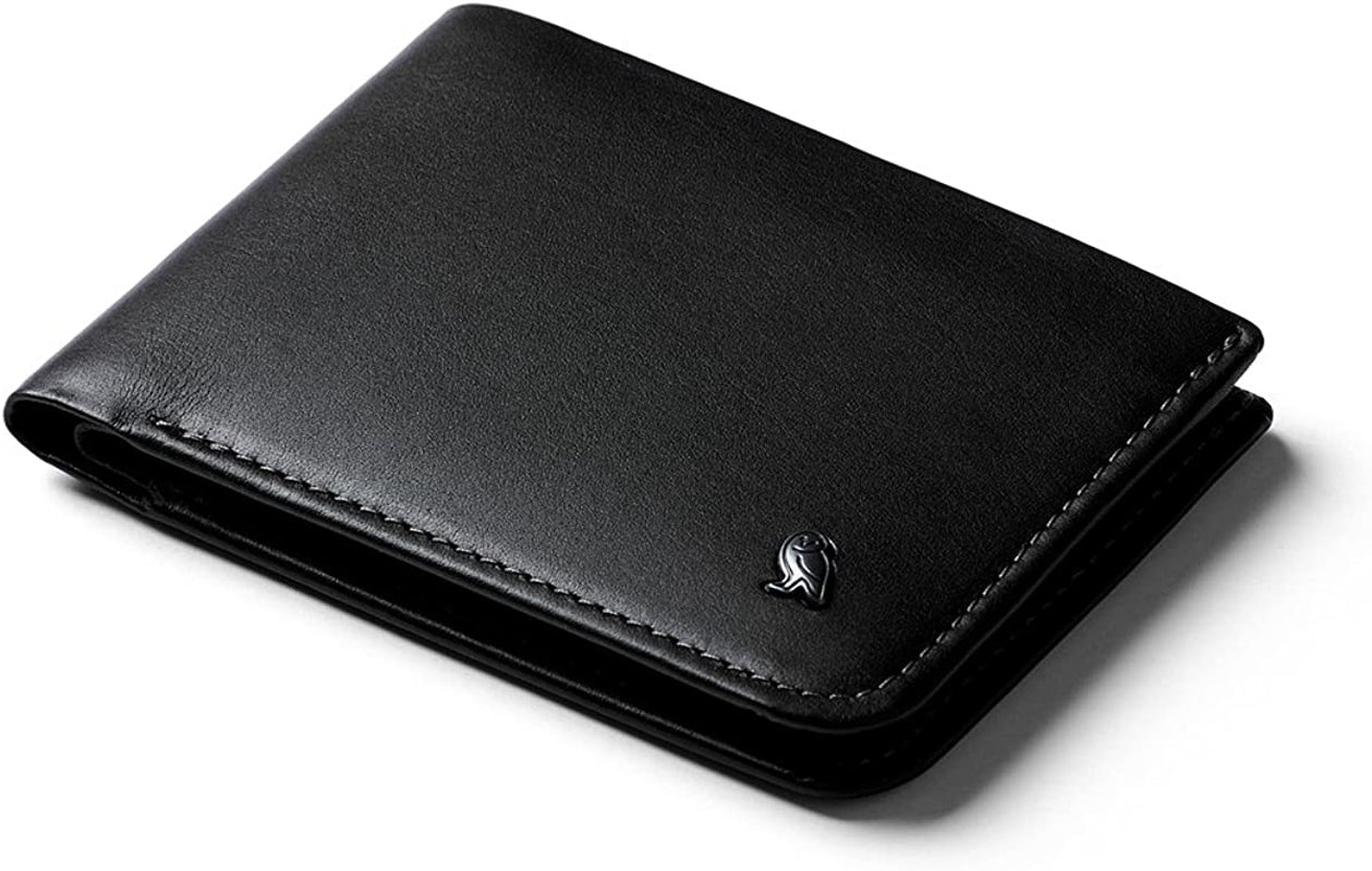 Bellroy Hide & Seek Wallet (Slim Leather Bifold Design, RFID Protected, Holds 5-12 Cards, Coin Pouch, Flat Note Section, Hidden Pocket)  Bellroy Black - RFID (New) One_Size 