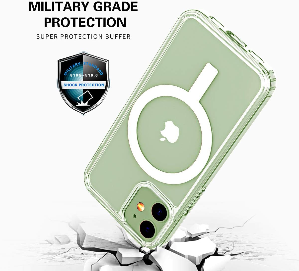 Aicase Iphone 12 Mini Clear Case with Built-In Magnetic Circle for Iphone 12 Mini 5.4 Inch 2020  AICase   