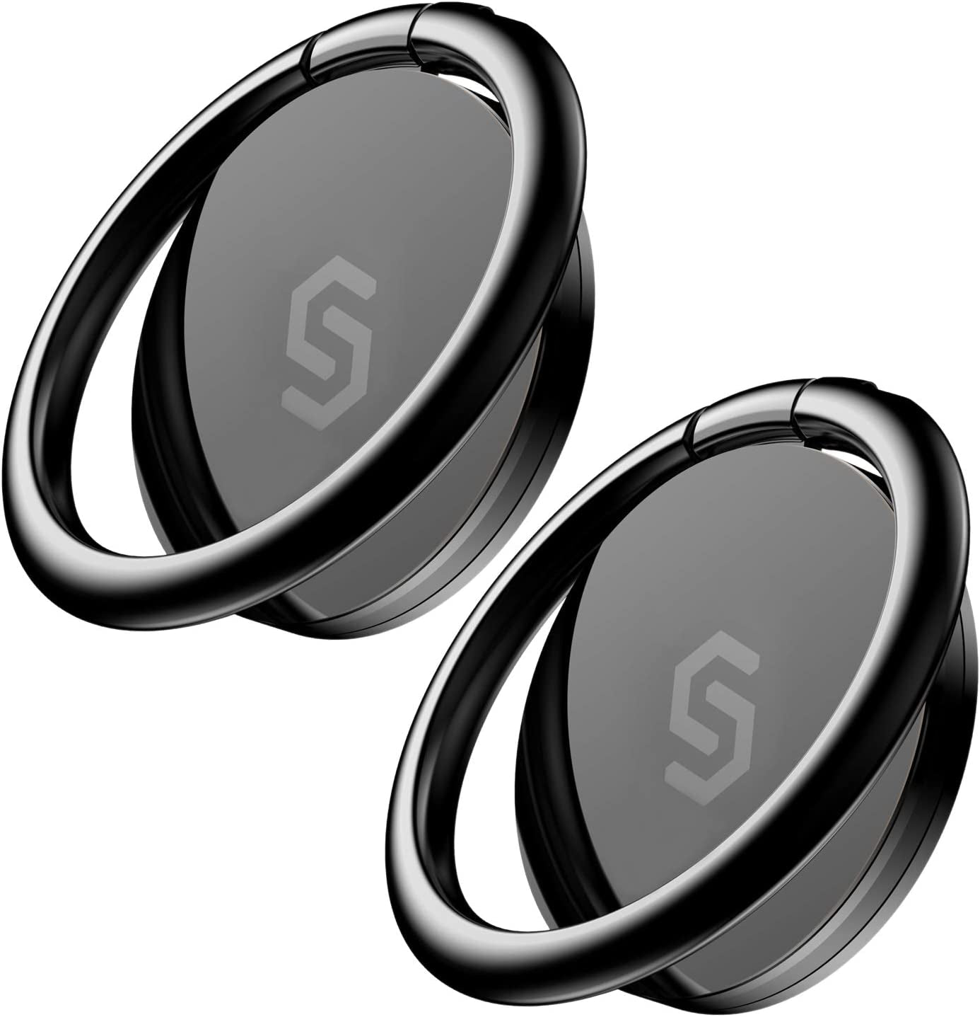 Syncwire Cell Phone Ring Holder Stand, 360 Degree Rotation Finger Ring Kickstand with Polished Metal Phone Grip for Magnetic Car Mount Compatible with Iphone, Samsung,Lg,Pixel, Smartphone Accessories  Syncwire 2 Pack  