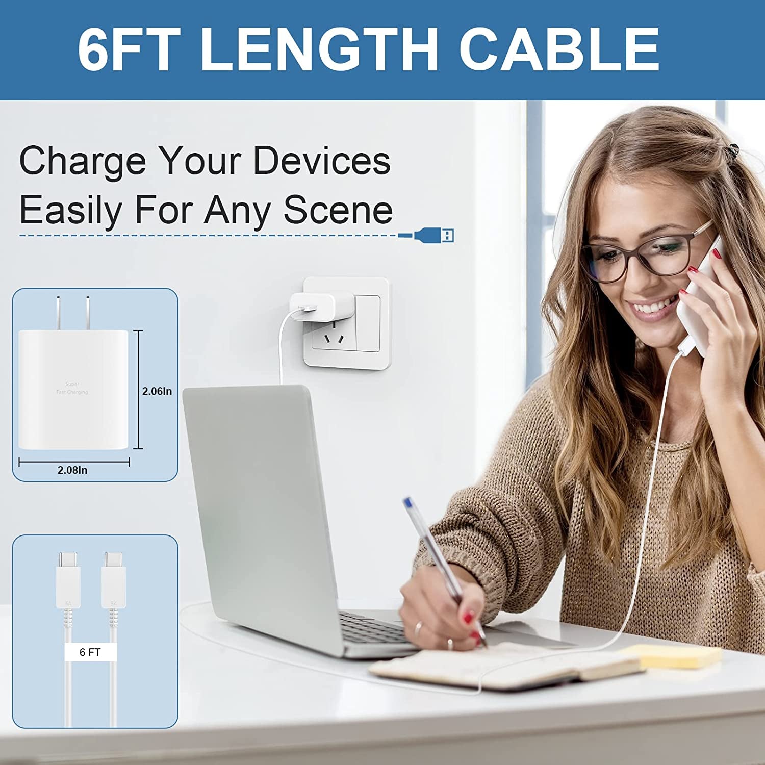 45W Super Fast Charger USB Type C Wall Charger for Samsung Galaxy S22/S22 Ultra/S22+, Note 10/Note 10+/Note 20/S20/S21/S10/S9/S8, Galaxy Tab S7/S7+/S8/S8+/S8 Ultra, PPS Charger with 6.6Ft Cable  Shenzhen Xihuida Electronics Co., Ltd   