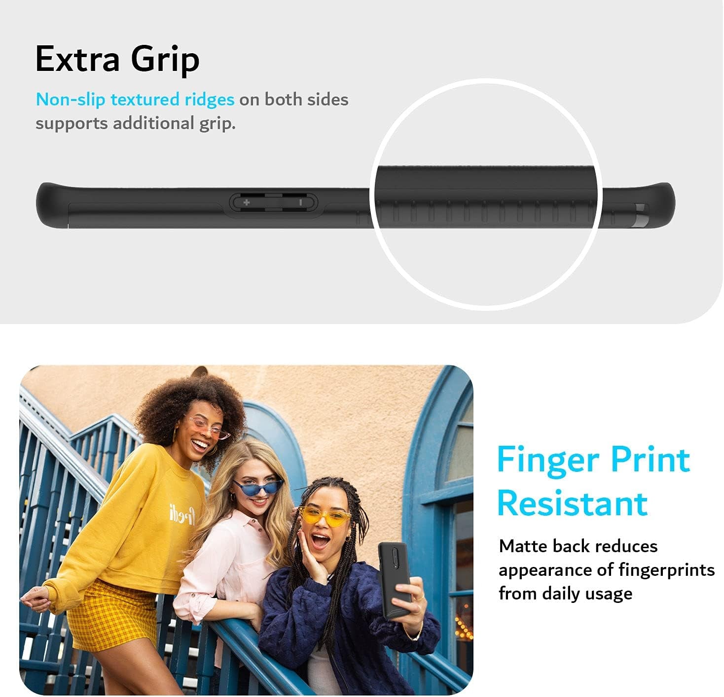 TUDIA Dualshield Designed for Oneplus 8 5G UW (Verizon Version) Case, [Merge] Shockproof Tough Dual Layer Hard PC Soft TPU Slim Protective Case Cover - Matte Black  TUDIA   