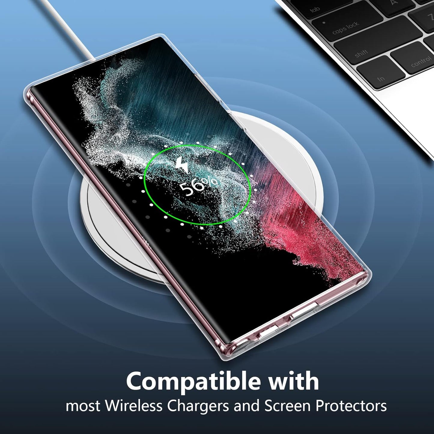 SPIDERCASE Designed for Galaxy S22 Ultra Case, Crystal Clear Slim Thin Clear Cover for Galaxy S22 Ultra 6.8 Inch 2022, Clear  SPIDERCASE   