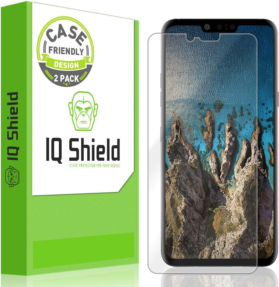 Iqshield Screen Protector Compatible with LG G8 Thinq (2-Pack)(Case Friendly) Anti-Bubble Clear TPU Film  IQShield   