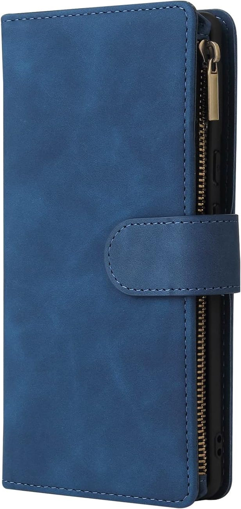 ZZXX Google Pixel 6 Pro Case Wallet with Card Slot Premium Soft PU Leather Zipper Flip Folio Wallet with Wrist Strap Kickstand Protective for Google Pixel 6 Pro Wallet Case(Blue 6.7 Inch)  ZZXX   