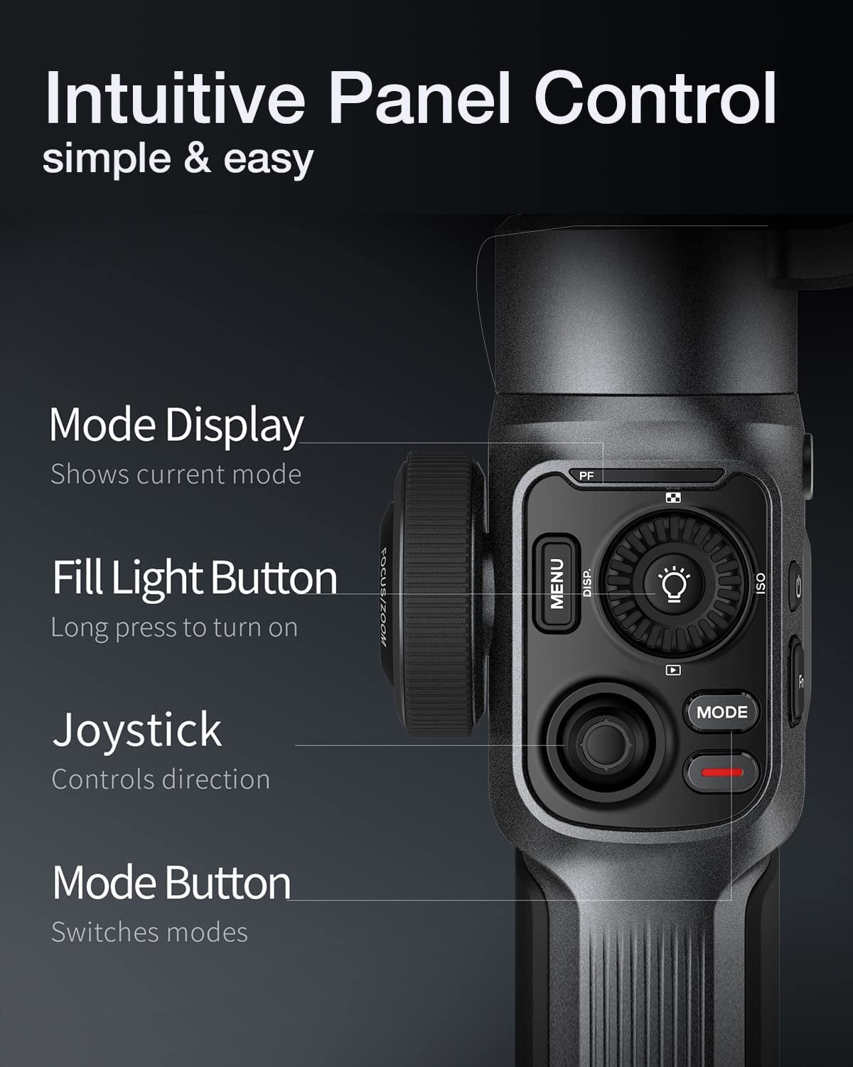 ZHIYUN Smooth 5S - 3-Axis Gimbal with Smart Follow, Gimbal Stabilizer for Iphone 14/13/12/11 Pro Max X and Android Phone, for Youtube Facebook Live Stream - Gray  ZHIYUN   