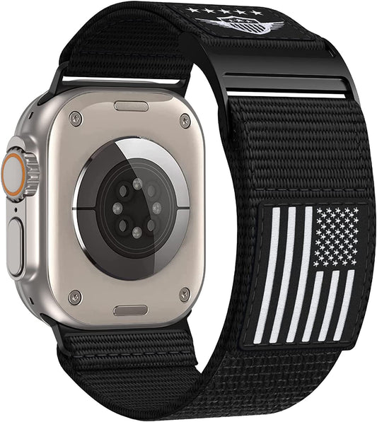 Rugged Nylon Band Compatible with Apple Watch Ultra Band 49Mm 45Mm 44Mm 42Mm,Soft Sport Loop Adjustable Wristbands Replacement Strap for Apple Watch Band Iwatch Ultra Series 8/7/SE/6/5/4/3/2/1  Hehighti   