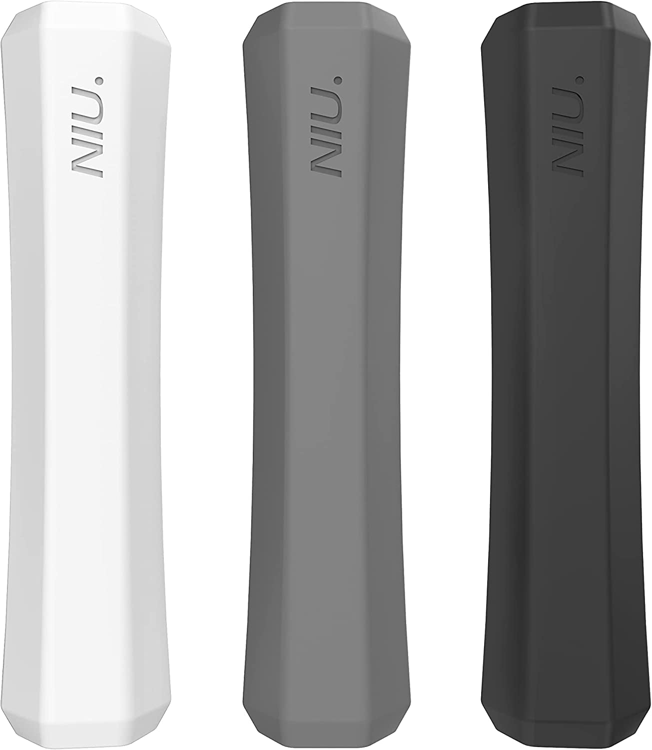 NIUTRENDZ 3 Pack Apple Pencil Grip Silicone Case Accessories Cover Ergonomic Design Sleeve Compatible with Magnetic Charging and Double Tap (Apple Pencil 2Nd Generation, White + Grey + Black)  NIUTRENDZ   