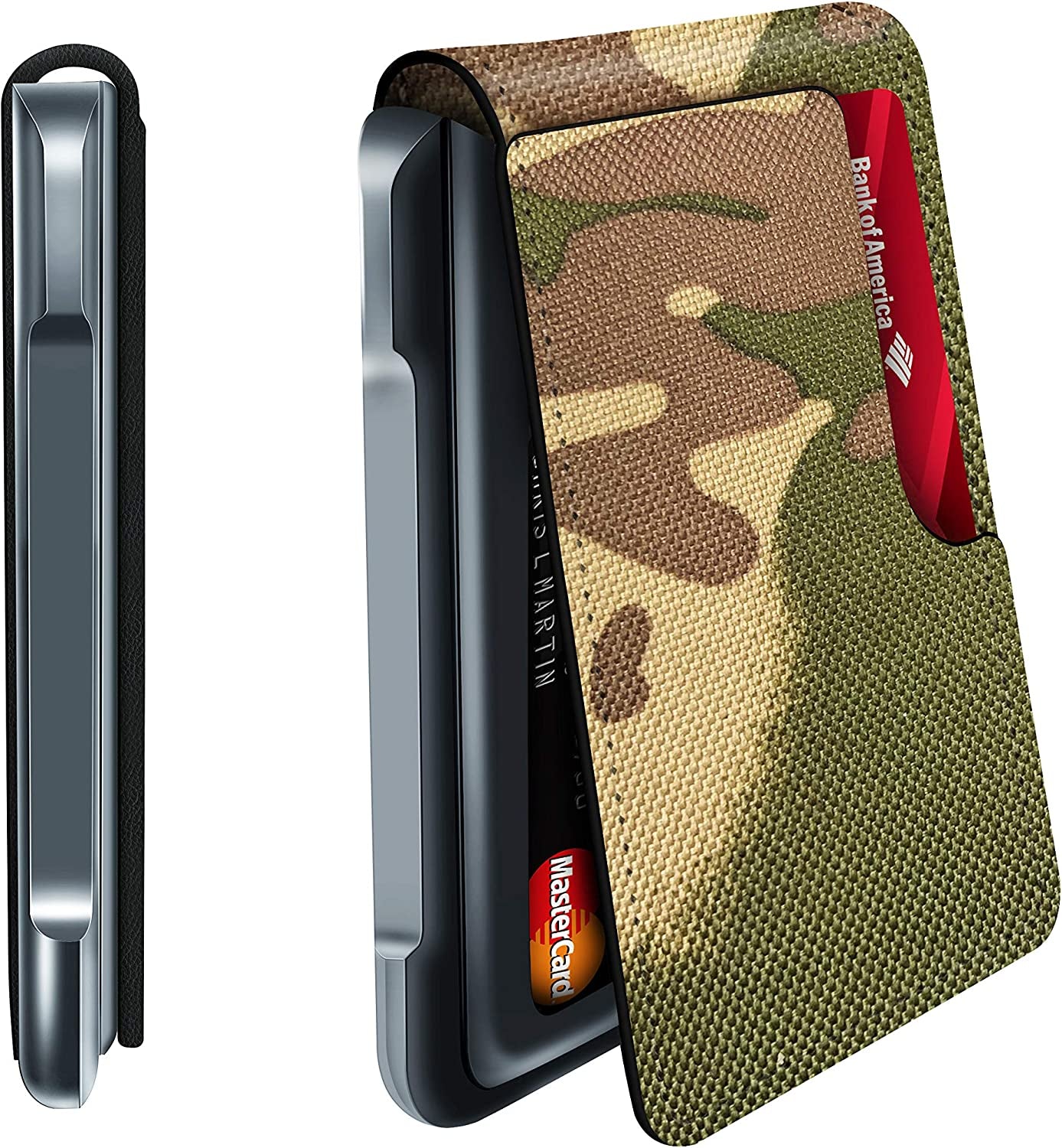 MURADIN Mens Wallet Tactical Bifold Wallets for Men Metal RFID Blocking Aluminum Money Cards Holder Gifts for Men  MURADIN Camouflage  