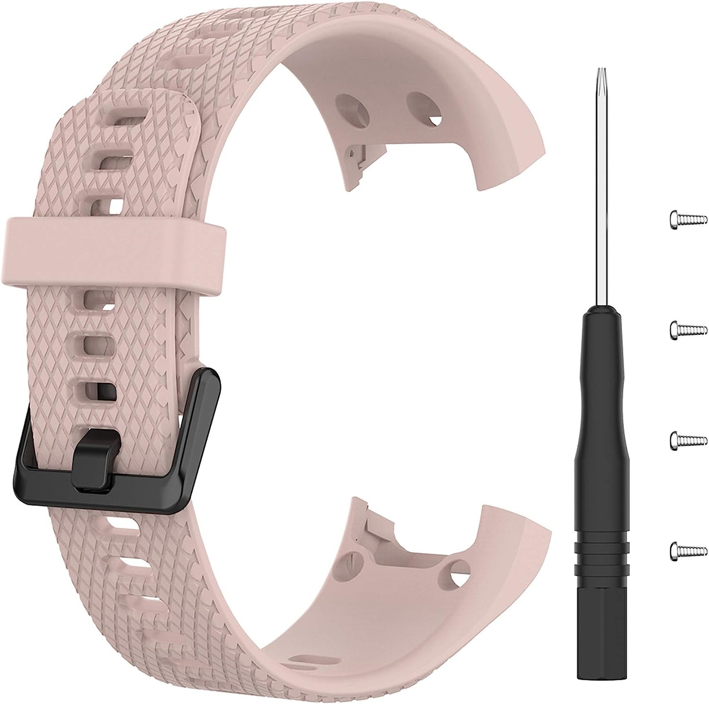 Compatible with Garmin Vivosmart HR Watch Bands Women Men, Replacement Silicone Band Straps Bracelet Wristbands Accessories Fit for Garmin Vivosmart HR, NOT for Vivosmart HR+ (Pink Gray Green)  XHNee   